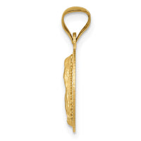 Load image into Gallery viewer, 14K Polished D/C Lady Of Guadalupe Circle Pendant
