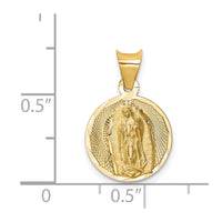Load image into Gallery viewer, 14K Polished D/C Lady Of Guadalupe Circle Pendant
