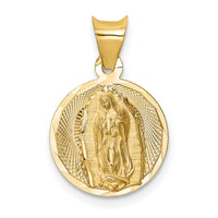Load image into Gallery viewer, 14K Polished D/C Lady Of Guadalupe Circle Pendant
