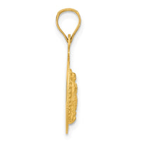 Load image into Gallery viewer, 14K Polished D/C Lady Of Guadalupe Circle Pendant
