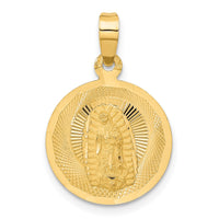 Load image into Gallery viewer, 14K Polished D/C Lady Of Guadalupe Circle Pendant
