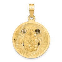 Load image into Gallery viewer, 14K Polished D/C Lady Of Guadalupe Circle Pendant
