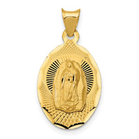 Load image into Gallery viewer, 14K Polished D/C Lady Of Guadalupe Oval Pendant
