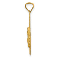 Load image into Gallery viewer, 14K Polished D/C  Lady Of Guadalupe Oval Pendant
