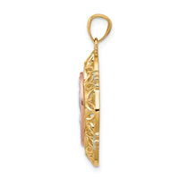 Load image into Gallery viewer, 14K Two-tone w/White Rhodium Guadalupe Medal Pendant
