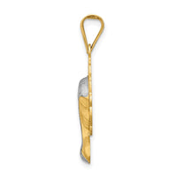 Load image into Gallery viewer, 14K w/Rhodium Satin And Polished Mary Pendant
