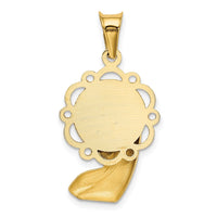 Load image into Gallery viewer, 14K w/Rhodium Satin And Polished Mary Pendant
