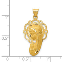 Load image into Gallery viewer, 14k Satin and Polished Mary Pendant

