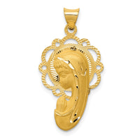 Load image into Gallery viewer, 14k Satin and Polished Mary Pendant
