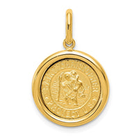 Load image into Gallery viewer, 14K Polished And Satin St Christopher Medal Pendant
