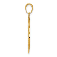 Load image into Gallery viewer, 14K Gold Polished Large Saint Michael Protect Us Medal Pendant
