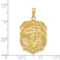 Load image into Gallery viewer, 14K Gold Polished Large Saint Michael Protect Us Medal Pendant

