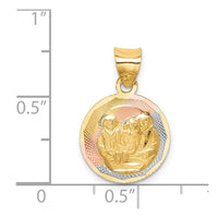 Load image into Gallery viewer, 14K w/Rose and White Rhodium D/C  Baptism Pendant
