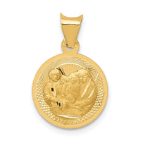 Load image into Gallery viewer, 14k Polished and D/C Baptism Circle Pendant
