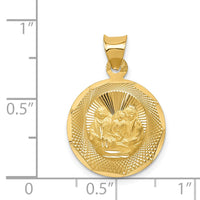 Load image into Gallery viewer, 14k Polished and D/C Baptism Circle Pendant
