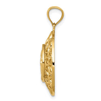 Load image into Gallery viewer, 14k Gold Polished Angel D/C Medal Pendant
