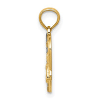 Load image into Gallery viewer, 14K w/Rhodium Angel in Heart w/ Star Pendant
