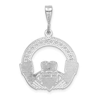Load image into Gallery viewer, 14k White Gold Claddagh Pendant
