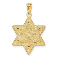Load image into Gallery viewer, 14K Two-Tone Polished Reversible Filigree Star Of David Pendant
