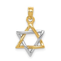 Load image into Gallery viewer, 14K Two-tone Polished Star of David Pendant
