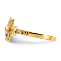 Load image into Gallery viewer, 14K Gold Polished Jesus Band Ring
