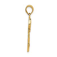 Load image into Gallery viewer, 14K Polished Filigree Key Charm
