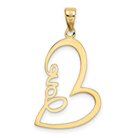 Load image into Gallery viewer, 14k Gold Polished LOVE Heart Pendant
