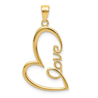 Load image into Gallery viewer, 14k Gold Polished LOVE Heart Pendant
