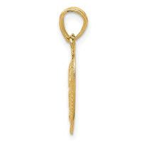 Load image into Gallery viewer, 14k Break Apart Diamond-cut TE AMO Heart Pendant
