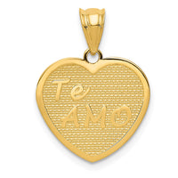 Load image into Gallery viewer, 14k Polished Te Amo Heart Pendant
