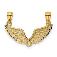 Load image into Gallery viewer, 14K Polished 2 Piece Break Apart Angel Wings Pendants
