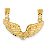 Load image into Gallery viewer, 14K Polished 2 Piece Break Apart Angel Wings Pendants

