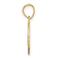 Load image into Gallery viewer, 14k Two-tone w/White Rhodium CZ 15 Pendant
