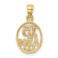 Load image into Gallery viewer, 14k Two-tone w/White Rhodium CZ 15 Anos Pendant
