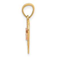 Load image into Gallery viewer, 14k Two-tone Diamond-cut 15 Pendant
