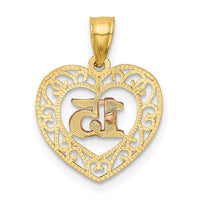 Load image into Gallery viewer, 14k Two-tone Diamond-cut 15 Pendant
