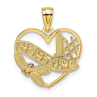 Load image into Gallery viewer, 14k Yellow and Rose w/Rhodium D/C #1 Mother Heart w/Rose Pendant
