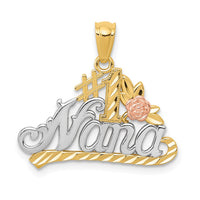 Load image into Gallery viewer, 14k Two-tone w/White Rhodium DC #1 NANA w/Rose Pendant
