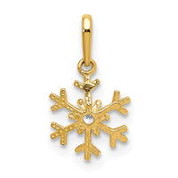 Load image into Gallery viewer, 14k Polished CZ Snowflake Charm
