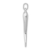 Load image into Gallery viewer, 14k White Gold 3D Italian Horn Charm
