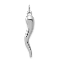 Load image into Gallery viewer, 14k White Gold 3D Italian Horn Charm
