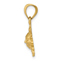 Load image into Gallery viewer, 14k Satin Diamond-cut Sun Pendant
