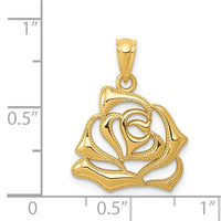 Load image into Gallery viewer, 14k Polished Open Rose Pendant
