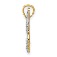 Load image into Gallery viewer, 14k w/ Rhodium Diamond-cut Polished Open Butterfly Pendant
