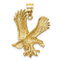Load image into Gallery viewer, 14k Satin Diamond-cut Eagle Pendant
