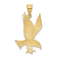Load image into Gallery viewer, 14k Polished and Diamond-cut Eagle Pendant
