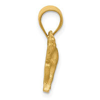 Load image into Gallery viewer, 14k Satin Diamond-cut Horse Pendant
