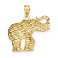 Load image into Gallery viewer, 14k Polished / Satin Elephant Pendant

