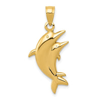 Load image into Gallery viewer, 14k Dolphin Pair Pendant
