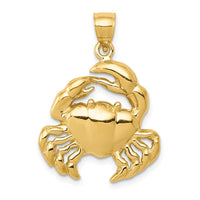 Load image into Gallery viewer, 14k Polished Crab Pendant
